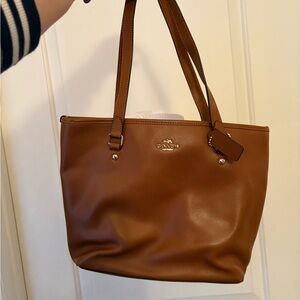 Coach Tan Leather Tote Bag